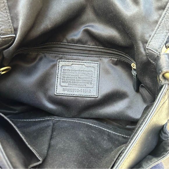 VTG Coach Y2K Soho Legacy Black Leather Brass Buckle Shoulder Bag Flap Purse Box - Picture 3 of 16